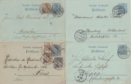 1900/1902 - GERMANIA REICHSPOST - 9 ENTIERS POSTAUX TOUS DIFFERENTS ! - Briefkaarten