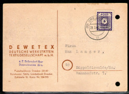 Germany,1945,Dresden,28.02.1946 To ,Dippoldiswalde//Saas Scan - Storia Postale