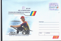 RUMANIA ENTERO POSTAL REMO CANOA ROWING - Rowing