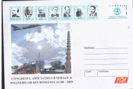 RUMANIA ENTERO POSTAL CONGRESO INGENIEROS AVION JET RAILWAY TELECOM - Télécom