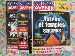 3 Revues Sciences Et Avenir. 1998-2000. Hubert Reeves, Temples Sacrés, Jérusalem - Wetenschap