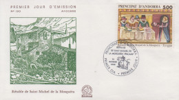 Enveloppe  FDC  1er  Jour  ANDORRE   ANDORRA   Retable  De  SAINT  MICHEL  De  La   MOSQUERA    1989 - FDC
