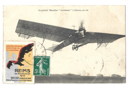 !!! MEETING REIMS-BETHÉNY, CACHET ORDINAIRE + VIGNETTE - Aviation