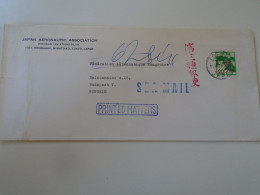 D198215  JAPAN Nippon  Cover  1973 TOKYO - Japan Aeronautic Association -Hikokan Bldg. (Aivation)  Sent To Hungary - Covers & Documents