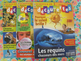 3 Revues Sciences & Vie Découvertess. 2000-2001. Soleil Requin Désert Chewing-gum Minirobot Vélo - Science