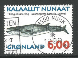 GREENLAND. 1987. 6K WHALES USED NUUK POSTMARK. - Oblitérés