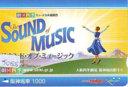 Carte Prépayée Japon  * CINEMA * FILM * SOUND Of MUSIC * 5088 *  PREPAID CARD Cinema * Japan Card Movie * KINO - Cinema