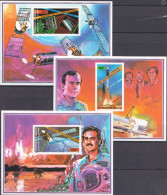 Djibouti 1985, Space, Ariane Rocket, Arabsat, 3BF IMPERFORATED - Télécom