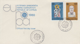 Enveloppe  FDC  1er   Jour   CHYPRE    Paire   EUROPA    1980 - 1980