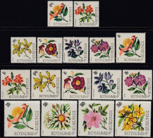 Burundi 1966 - Flowers - Mi 217-232 A ** MNH (4F Has Short Perfs) - Unused Stamps