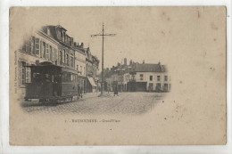 Haubourdin (59) : GP D'un Tramway à L'arrêt Sur La Grande Place En 1905 (animé) PF. - Haubourdin