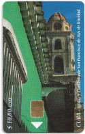 Cuba - Etecsa (Chip) - Iglesia Y Convento De San Francisco, 06.2002, 10$, 30.000ex, Used - Cuba