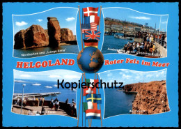 ÄLTERE POSTKARTE HELGOLAND ROTER FELS IM MEER AUSBOOTUNG AN DER LANDUNGSBRÜCKE ERDE Schiff Ship Postcard Ansichtskarte - Helgoland