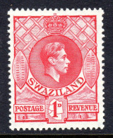 SWAZILAND - 1938 KGVI DEFINITIVE 1d STAMP PERF 13½ X 13 FINE LIGHTLY MOUNTED MINT LMM *  SG 29 - Swaziland (...-1967)
