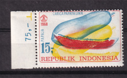 Indonesia 1969 Orange Color Misplaced ERROR MNH 15453 - Oddities On Stamps