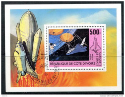 Ivory Coast 1981 Cosmos Space Exploration Mi#Block 17 Used - Ivoorkust (1960-...)