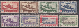 French Guinea, Guinee 1942 Mi#190-197 Mint Hinged - Neufs