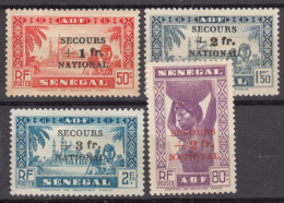 Senegal 1941 Secours National Mi#195-198 Mint Hinged - Neufs