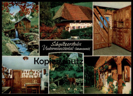 ÄLTERE POSTKARTE UNTERMÜNSTERTAL SCHNITZERSTUBE SCHWARZWALD MÜNSTERTAL MÜNSTERHALDE UHR Ansichtskarte AK Postcard Cpa - Muenstertal