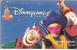 PASS-DISNEYLANDPARIS -1997-5 ANS-ADULTE--V°SPEOS- N° S 049716-VALIDE 1 JOUR-TBE- - Disney-Pässe