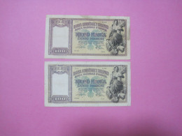 Albania Banknotes Lot 2 X 100 Franga ND 1939 (2), First And Second Edition - Albania