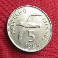 Falkland  Islands 5 Pence 1985 KM# 4.1 Lt 1506 *V2T Malvinas Malwinen - Falklandeilanden