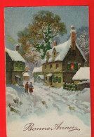 ZWX-23  Bonne Année. Village Sous La Neige.  Circ. 1938 - Neujahr