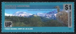 ARGENTINA 2018. Revalorizado UP $1 National Park Los Alisos. Bird, Mint NH - Unused Stamps