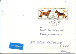 Czech Republic Cover Sent To Denmark 3-4-2005 Topic Stamps DOGS - Covers & Documents