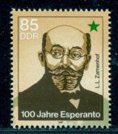 1987 L.L.Zamenhof,Polish-Jewish Ophthalmologist,ESPERANTO Language,DDR,3106,MNH - Esperanto