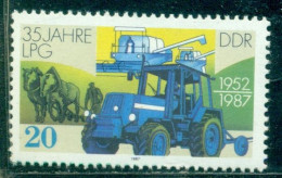 1987 Horse Plough,Ploughman,Tractor,Traktor,combine,Agriculture,DDR,3090,MNH - Otros (Tierra)