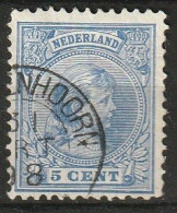 1891-1894 Wilhelmina Hangend Haar 5 Ct.  NVPH 35  Kleinrondstempel NIEUWENHOORN Puntstempel 32 - Postal History