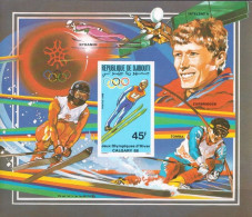 Djibouti 1987, Olympic Game In Calgary, Skiing, Satellite, BF IMPERFORATED - Hiver 1988: Calgary