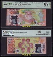 Guyana 2000 Dollars 2022, Polymer, Commemorative, Low Serial Number, PMG67 - Guyana