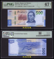 Mexico 500 Pesos (2017), Polymer, AA Prefix, Low Serial Number , PMG67 - Mexique