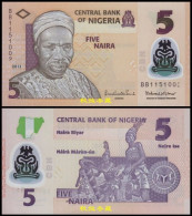 Nigeria 5 Naira, (2013), Sign.4:Sanusi-Umar, Polymer, Error, UNC - Nigeria