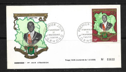 COTE D'IVOIRE 1965  FDC 5° Anniversaire De L'independance   YVERT N°237 - Côte D'Ivoire (1960-...)