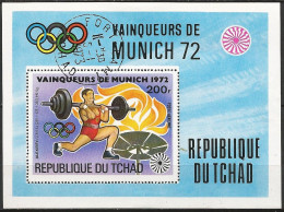 Chad 1972 - Mi BL 55A - YT BF 13M ( Munich Olympic Games : Wightlifting : Winner, Vassili Alexeiev ) Airmail - Pesistica