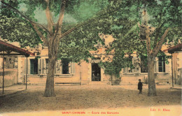 FRANCE - Saint-Chinian - École Des Garçon - Colorisé - Carte Postale Ancienne - Beziers