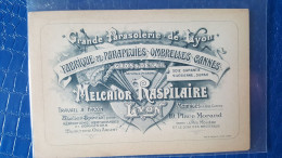 Carte Publicitaire , Fabrique De Parapluies , Parasolerie De Lyon  , 19 Place Morand - Publicité