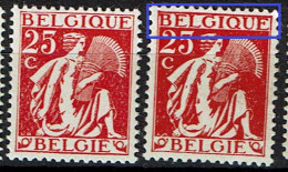 339  **  2 Nuances  T 2  Belgique Lié Cadre Supérieur - 1931-1960