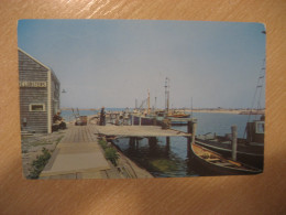 BLOCK ISLAND Rhode Island Old Harbor Fishing Cancel 1953 To Sweden Postcard USA - Autres & Non Classés