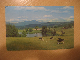ENOSBURG FALLS Vermont Mississquoi River Jay Peak Dairy Center Cancel LYNCONVILLE 1972 To Sweden Folded Postcard USA - Otros & Sin Clasificación