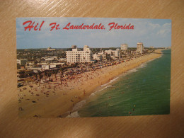 FORT LAUDERDALE Florida Hi Beach Las Olas Blvd. Postcard USA - Fort Lauderdale