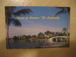 FORT LAUDERDALE Florida Venice Of America Las Olas Boulevard Postcard USA - Fort Lauderdale