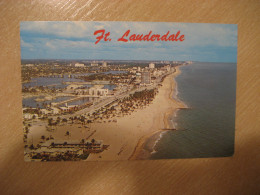FORT LAUDERDALE Florida Venice Of America Bahia Mar Cancel To Sweden Postcard USA - Fort Lauderdale