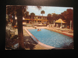 JACKSONVILLE Beach Florida Golden Sands Motel Pool Cancel FORT LAUDERDALE 1980 To Sweden Postcard USA - Jacksonville