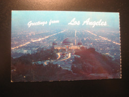 LOS ANGELES California Greetings From Griffith Observatory And Planetarium Postcard USA - Los Angeles