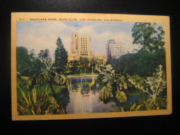 LOS ANGELES California Westlake Park Elks Club Cancel GLENDALE 1948 TB Tuberculose Label To Sweden Postcard USA - Los Angeles