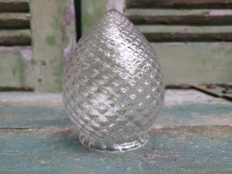 Ancienne Tulipe Verre Holophane Forme Globe Obus Pomme De Pin - Glass & Crystal